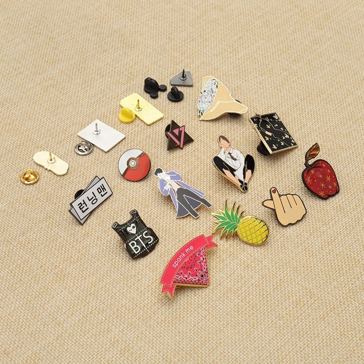 Bulk wholesale custom metal zinc alloy iron enamel lapel pin