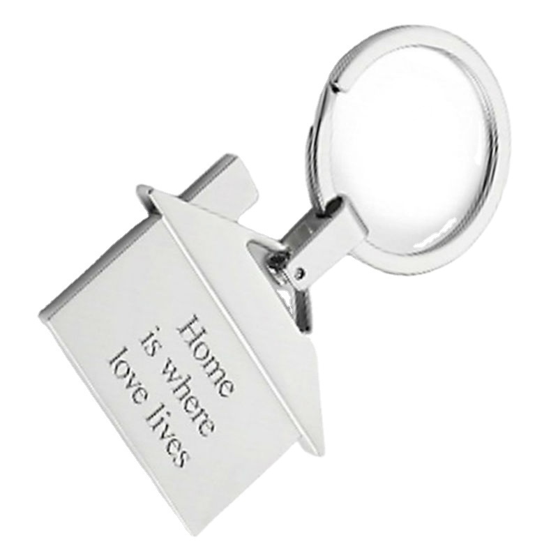 House Shaped Laser Engraved Keychain For personalized Keychain House