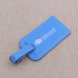 wholesale travel bag tag custom luggage tag with material PU, Genuine Leather and Pvc