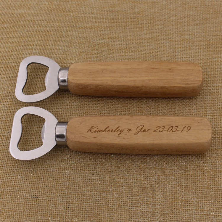 Fast Delivery Wholesale Custom Wooden Bottle Opener With Laser Logo