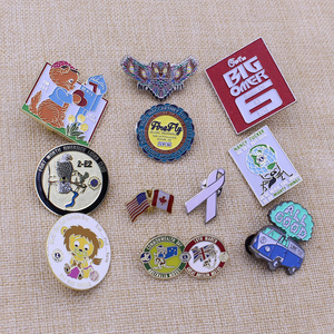 Custom Logo OEM round Shape Metal Lapel Pin Soft Enamel Badge for Hat Pins Metal Crafts