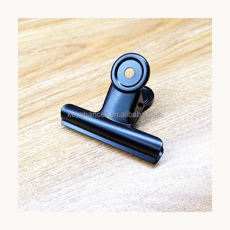 63mm baking varnish black clamp for paper metal bulldog clip for food bag photo bill