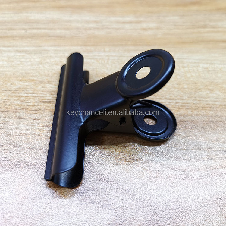 63mm baking varnish black clamp for paper metal bulldog clip for food bag photo bill