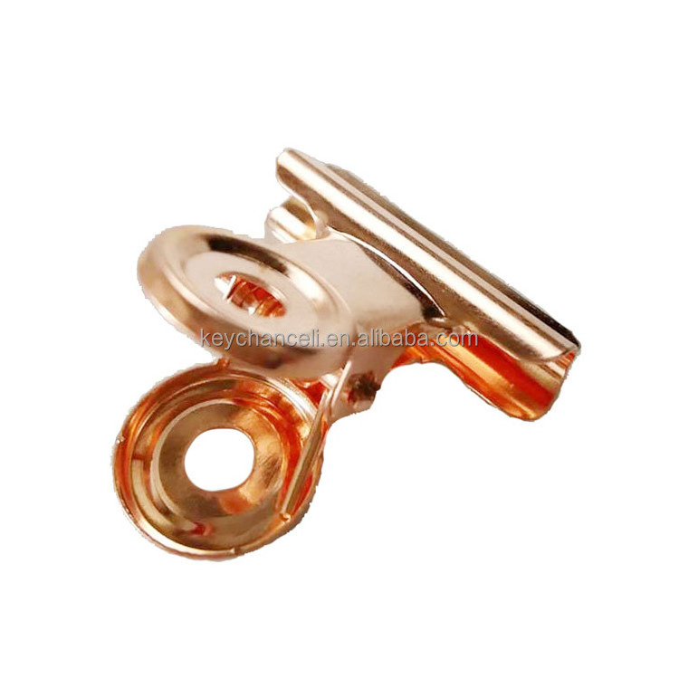 20mm rose gold small size metal clip mini metal bulldog clip for food bag coffee bag bread bag