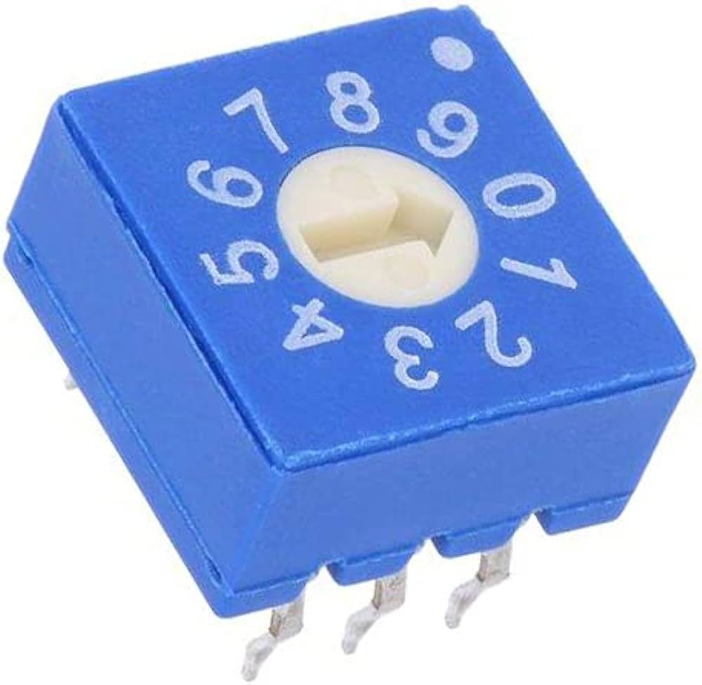 ERD110RSZ Rotate 10 bit inline 6-pin rotary dial coding switch positive code top adjustment DIP Switches