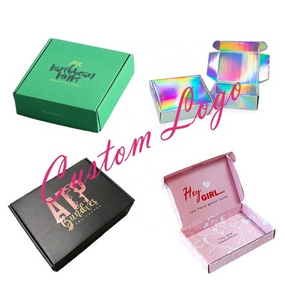 Custom Logo Wholesale Black Pink Small Carton Cardboard Mailer Box Gift Clothing Packaging Corrugated Hat Shipping Boxes