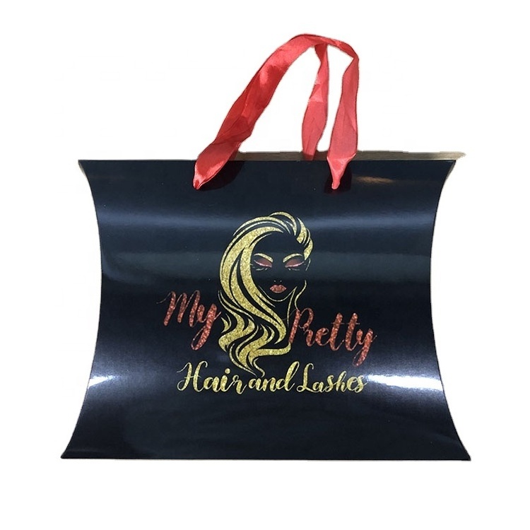 Custom human hair extension labels and packaging bags/wig packaging bag