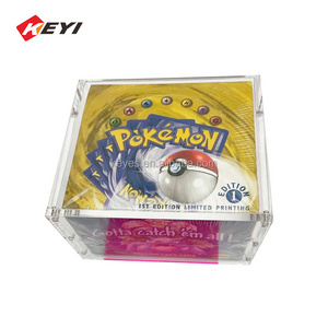 Wholesale Customized Clear Acrylic Box With Magnetic Lid Pokemon Booster Box