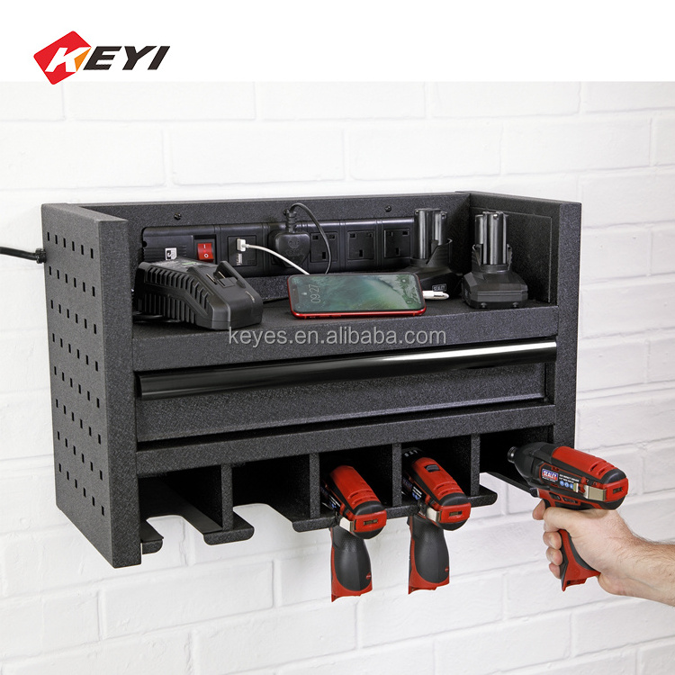 Power Tool Organizer Custom Garage Or Workshop Durable Drill Storage Heavy Duty Wall Mounted Metal Power Tool Display Rack