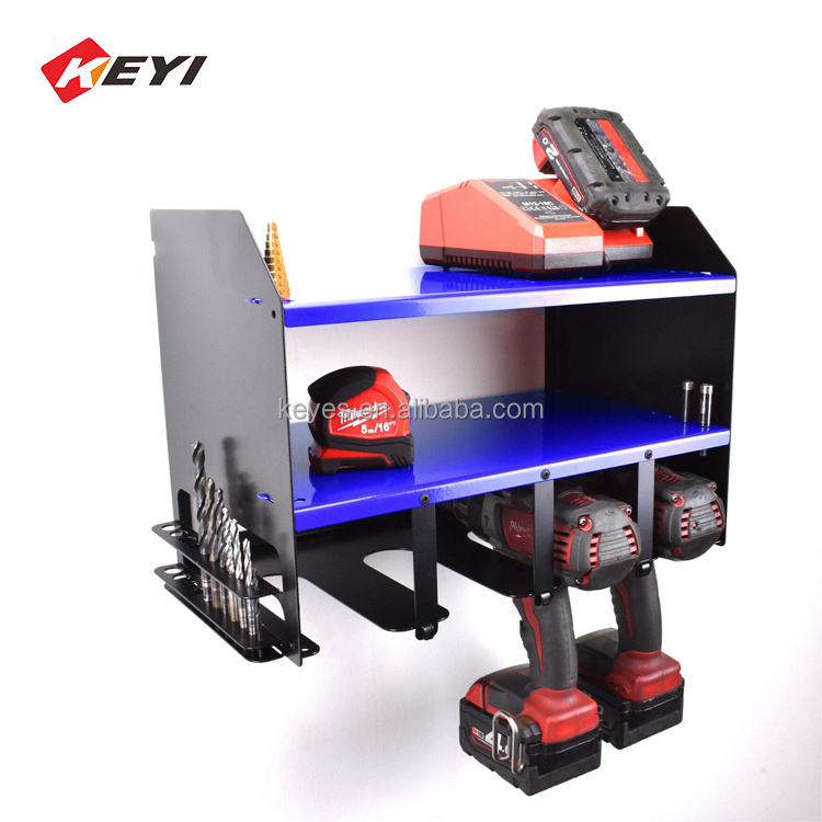 Power Tool Organizer Custom Garage Or Workshop Durable Drill Storage Heavy Duty Wall Mounted Metal Power Tool Display Rack