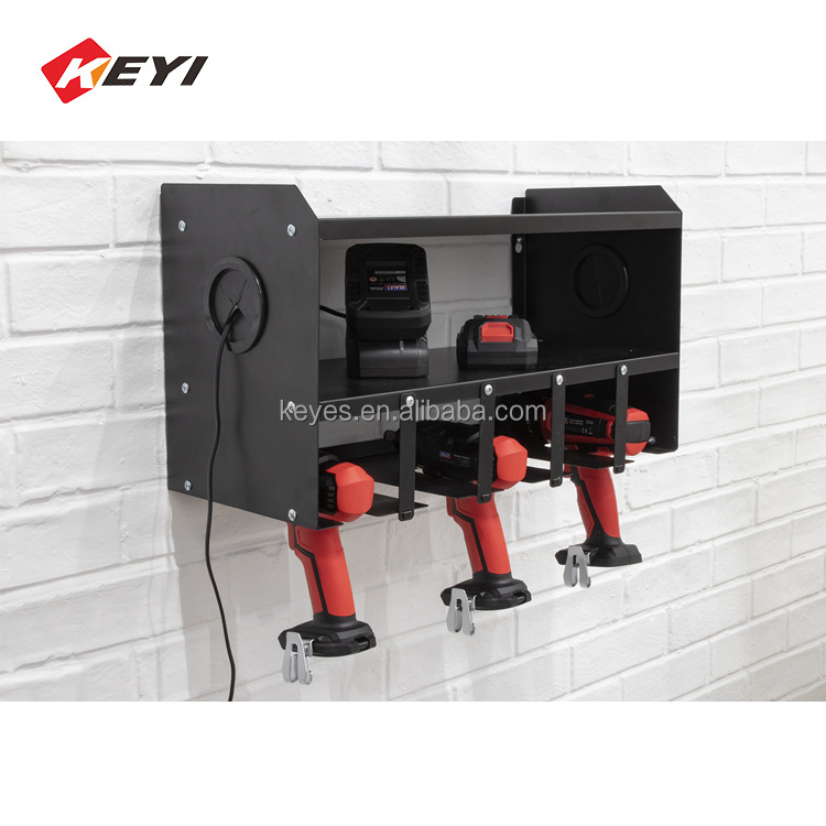 Wall Mounted Power Tool Storage Metal Display Rack Electric Drill Holder Power Tool Organizer Display Stand