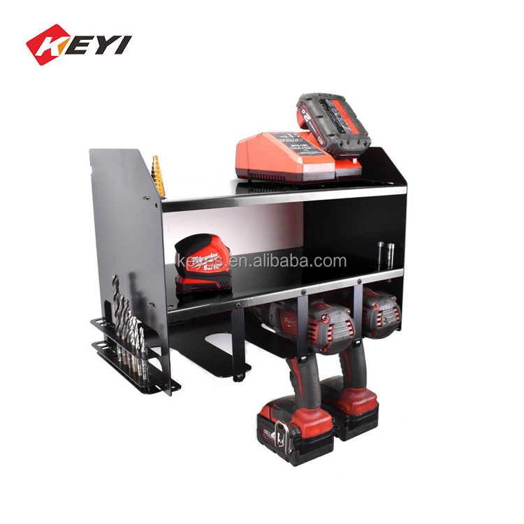 Wall Mounted Power Tool Storage Metal Display Rack Electric Drill Holder Power Tool Organizer Display Stand