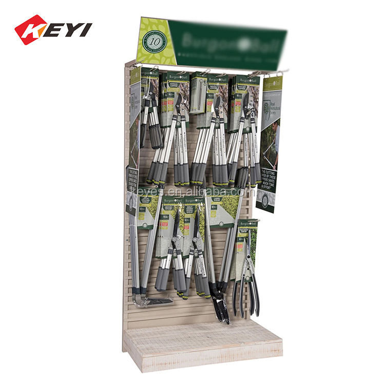 Large Garden Tools Display Stand Advertising Garden Tool Accessories Hanging Rack Holder Floor Free Standing Rack Stand