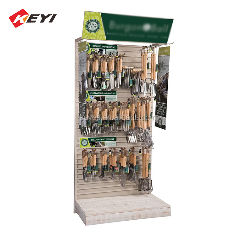 Large Garden Tools Display Stand Advertising Garden Tool Accessories Hanging Rack Holder Floor Free Standing Rack Stand