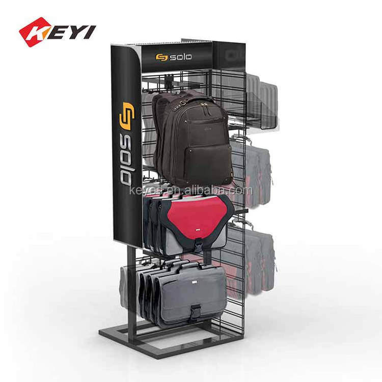 Reasonable Price Customized Laptop Backpack Metal Shelf Hand bag Rack Handbags Display Stand