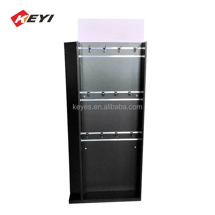 Customized Point Of Sale Retail Store Shelf Furniture Wood Product Promotion Display Rack Hanging Socks Display Stands With Hook