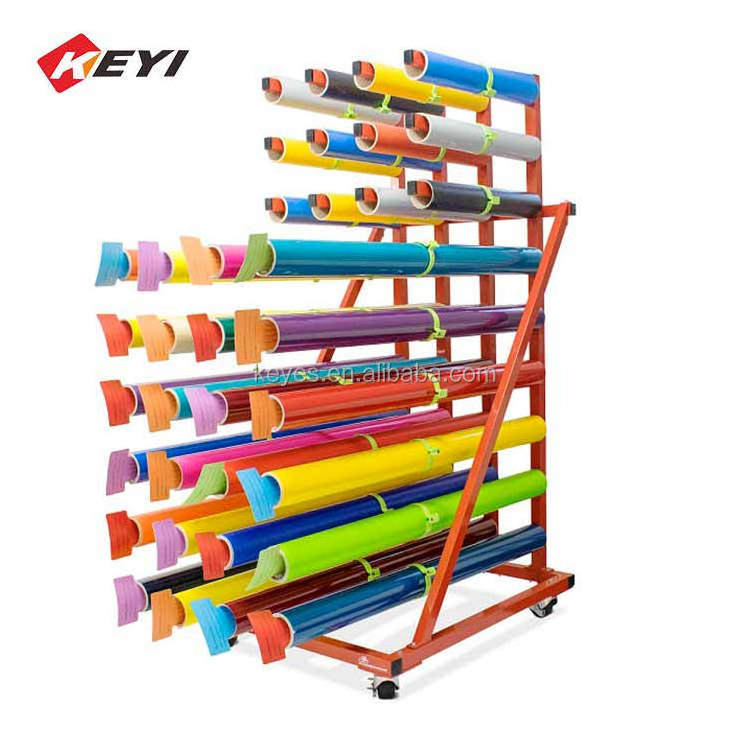 Manufacturer Custom Mobile Rug Shelf Retail Stand Fabric Roll Display Rack