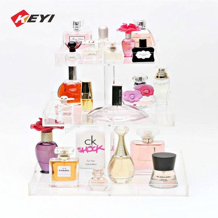 Wholesale Custom Clear Acrylic Perfume Display / Perfume Bottle Display Stand