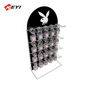 Black Iron Wire Key Chain Countertop Hook Display / Metal Display Rack