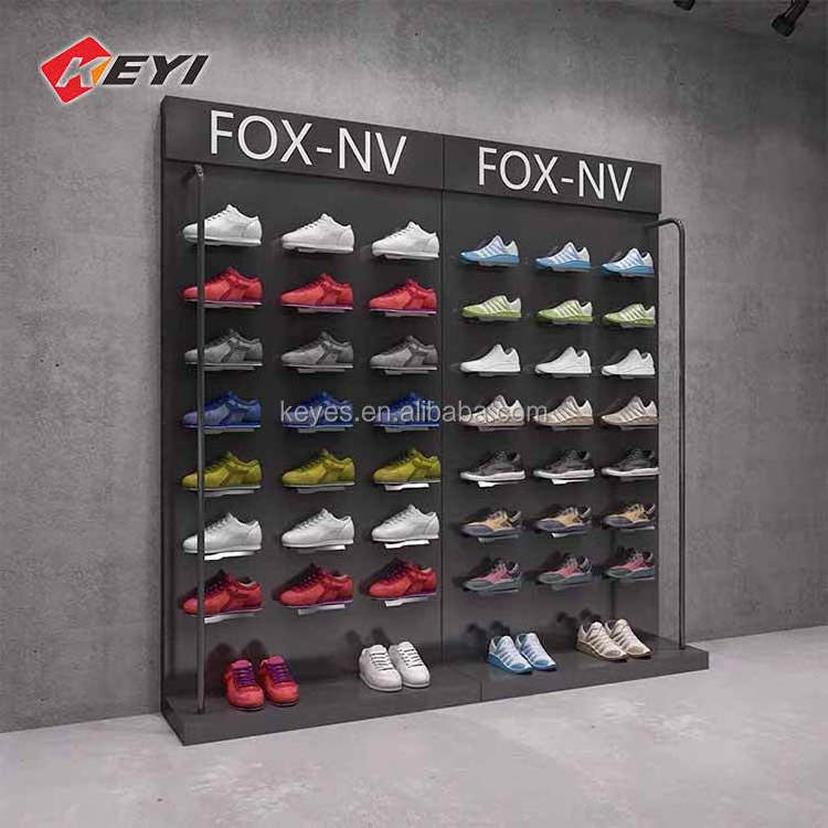 Modern Popular Sports Shoe Metal Steel Shelf Promotion Shoe Display Stand / Shoes Display Rack For Shop