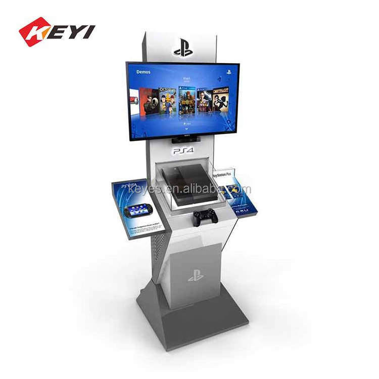 Factory Custom Showroom Metal Video Game Kiosk Display Shelf / Game Display Stand