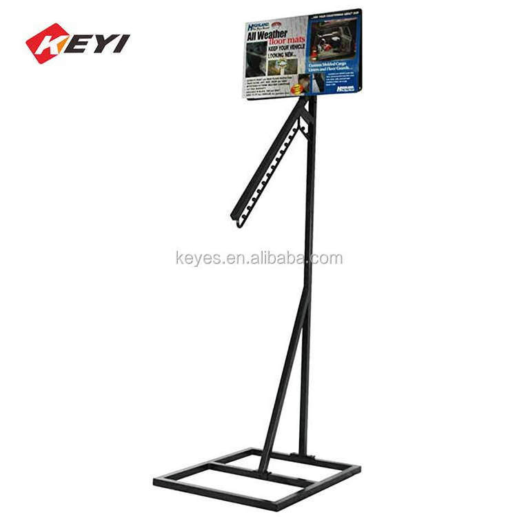 Wholesale Custom Auto Parts Shop Flooring Display Stands Metal Car Accessories Display Rack For Steering Wheel Cover And Mat