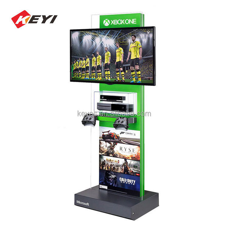 Factory Custom Showroom Metal Video Game Kiosk Display Shelf / Game Display Stand