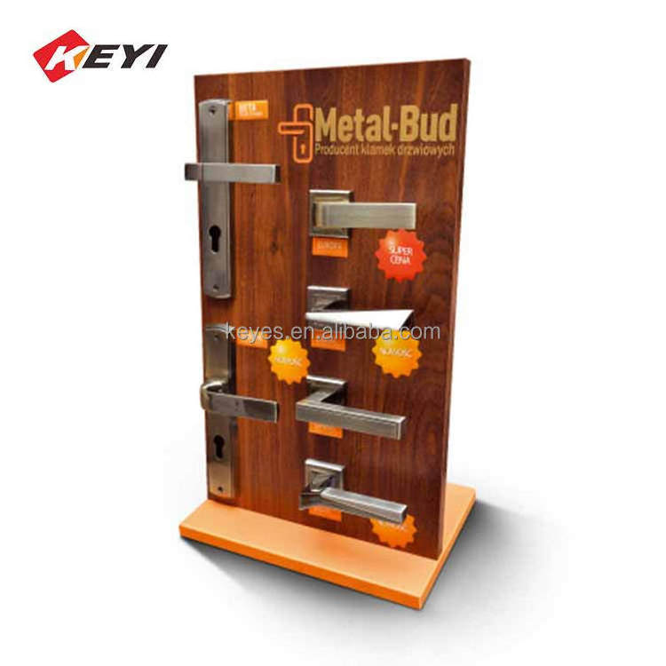 Custom Store Retail Pos Wooden Door Lock Display Stands / Door Handle display Rack