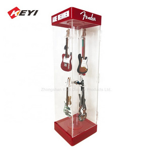 Best Manufacturer Custom Clear Acrylic Display Case With Lock And Key,Guitar Display Cabinet