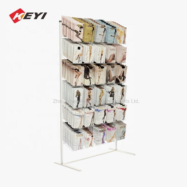 Customized Retail Store Sexy Stockings Wire Rack Pantyhose Display Stand