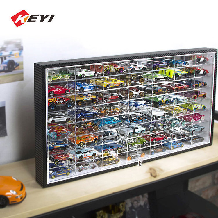 Acrylic Display Case For Action Figures Toy Acrylic Lego Car Model Display Case Toys Collections Protect Box with Sliding Door