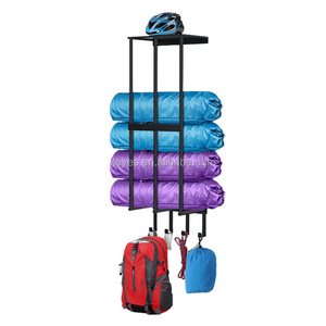 Customized Retail Yoga mat Wall Metal Display Rack Furniture umbrella backpack hook Interior Design Display Stand