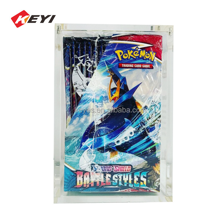 Wholesale Customized Clear Acrylic Box With Magnetic Lid Pokemon Booster Box