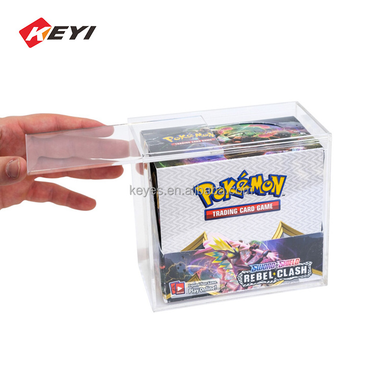 Wholesale Customized Clear Acrylic Box With Magnetic Lid Pokemon Booster Box