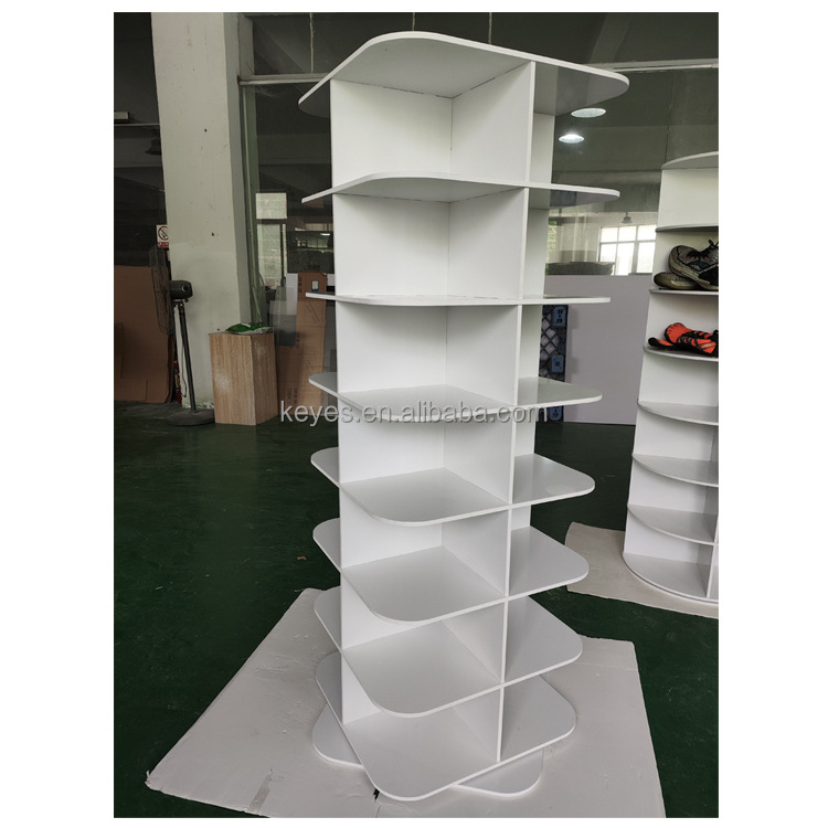 Customized PVC And Floors 360-degree Shoe Display Rack 360 Rotating Shoe Display Stand Living Room Furniture Shoe Shelf For Home