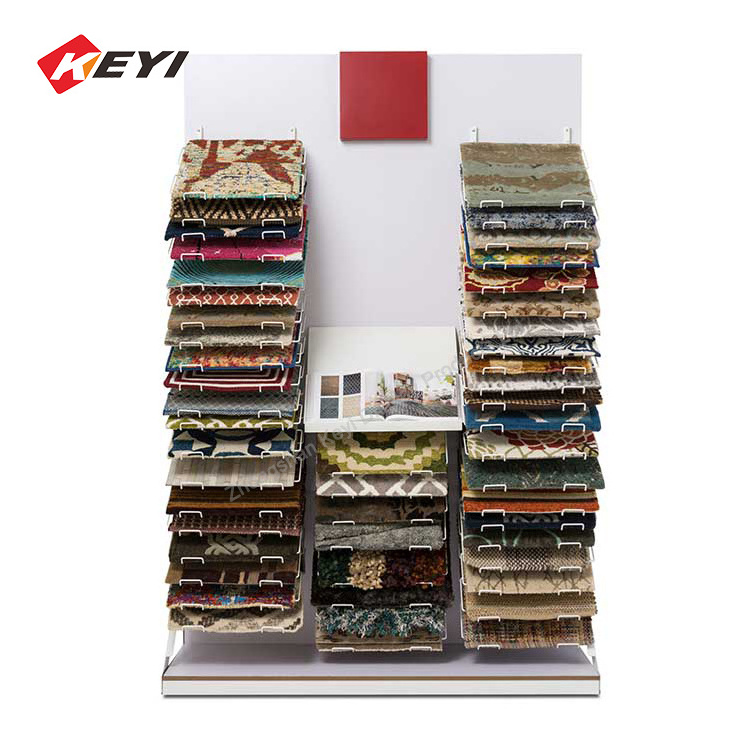 Custom metal Carpet Sample Display Rack Rug Display Rack Carpet Wallpaper Display Rack for sale