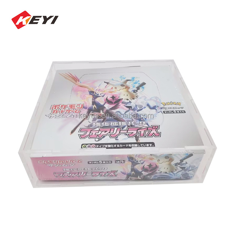 Wholesale Customized Clear Acrylic Box With Magnetic Lid Pokemon Booster Box