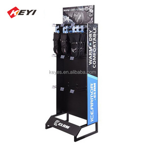 Customized Hot Selling Retail Store mittens Display Stand Pegboard  Baseball mittens Motorcycle Glove Display rack