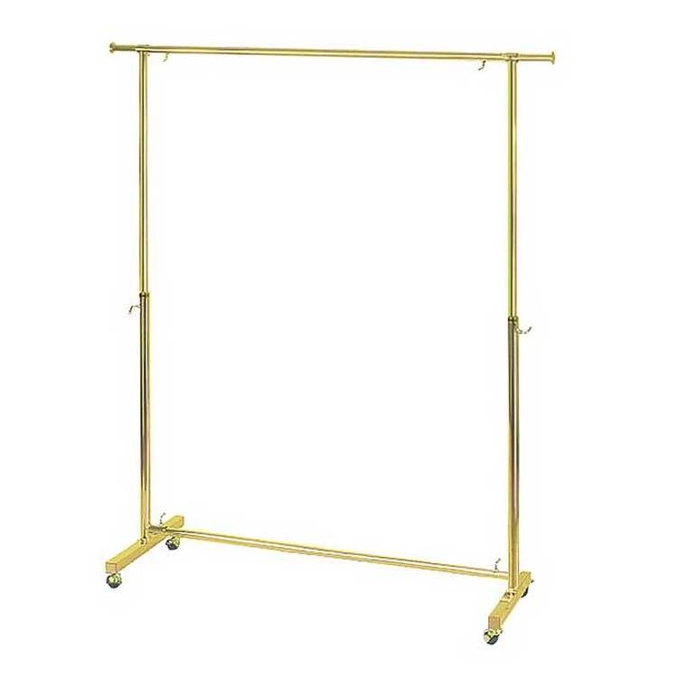 Height Adjustable Gold T-shirt Clothing Metal Display Rack Boutique  Women's Garment Display Stand