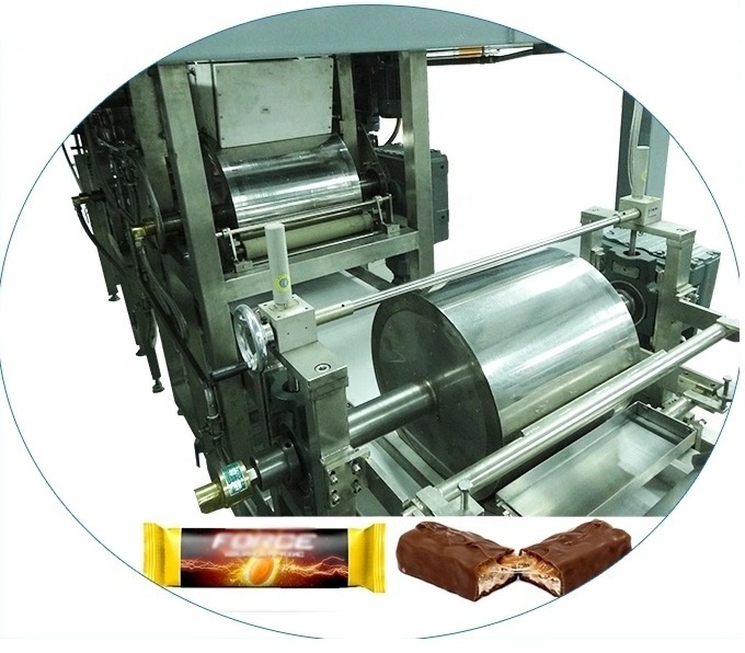 Chocolate Cereal Bar Making Machine For Snicker Snacks Production Line