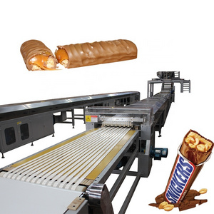 Chocolate Cereal Bar Making Machine For Snicker Snacks Production Line