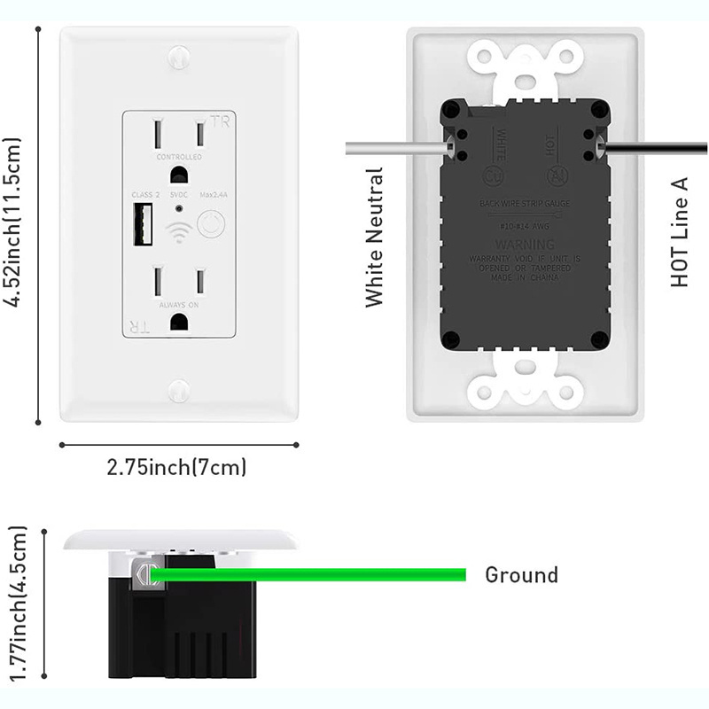 Keygma Smart Plug Socket US Wall Outlet Socket And Switch