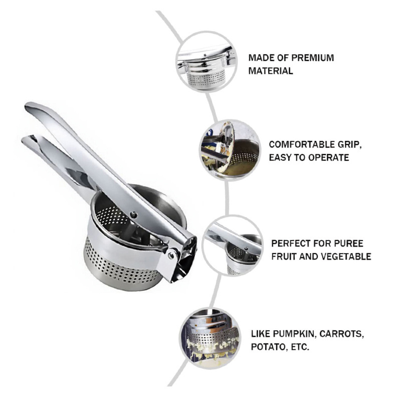 Stainless Steel Potato Presser Masher Ricer Manual Lemon Squeezer Juicer for Kitchen Gadgets