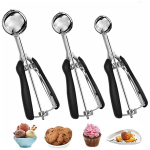 Ice cream spoon 304 stainless steel cookie scoop ball digger ice cream scoop cuchara de helado