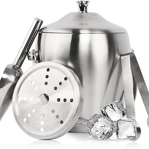 2L Champagne beer Ice Bucket Bar Accessories Stainless Steel Bucket with Lid