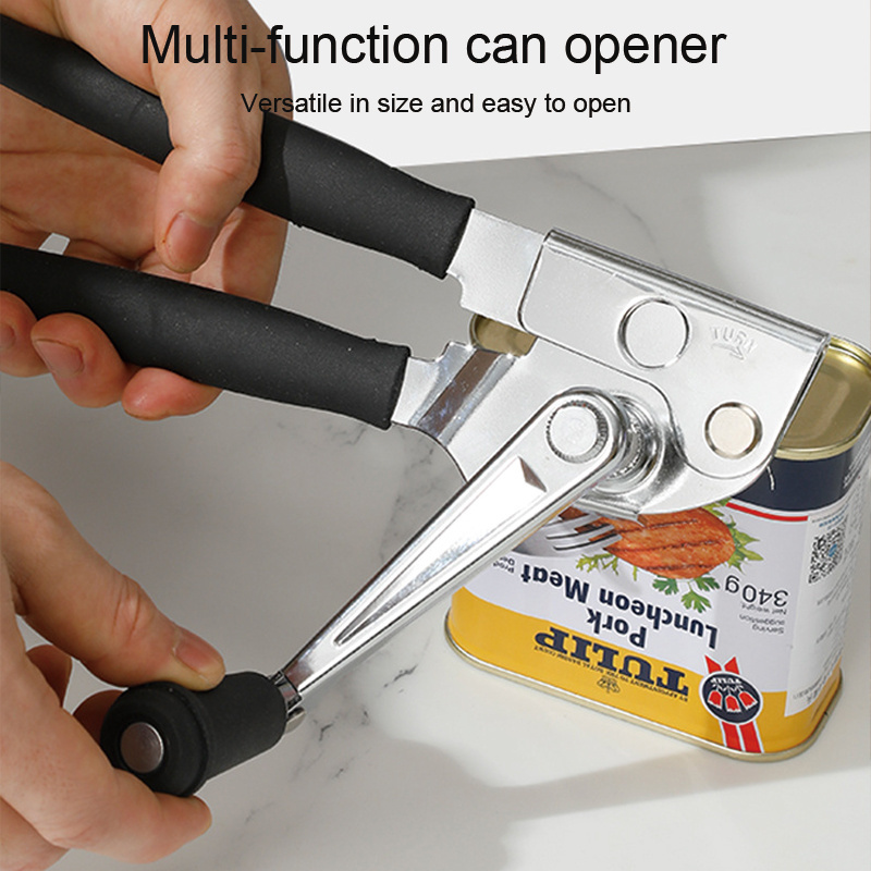 Multifunctional Manual Can Opener Abrelatas Stainless Steel Bottle Bear Jar Opener with Bar Accessories