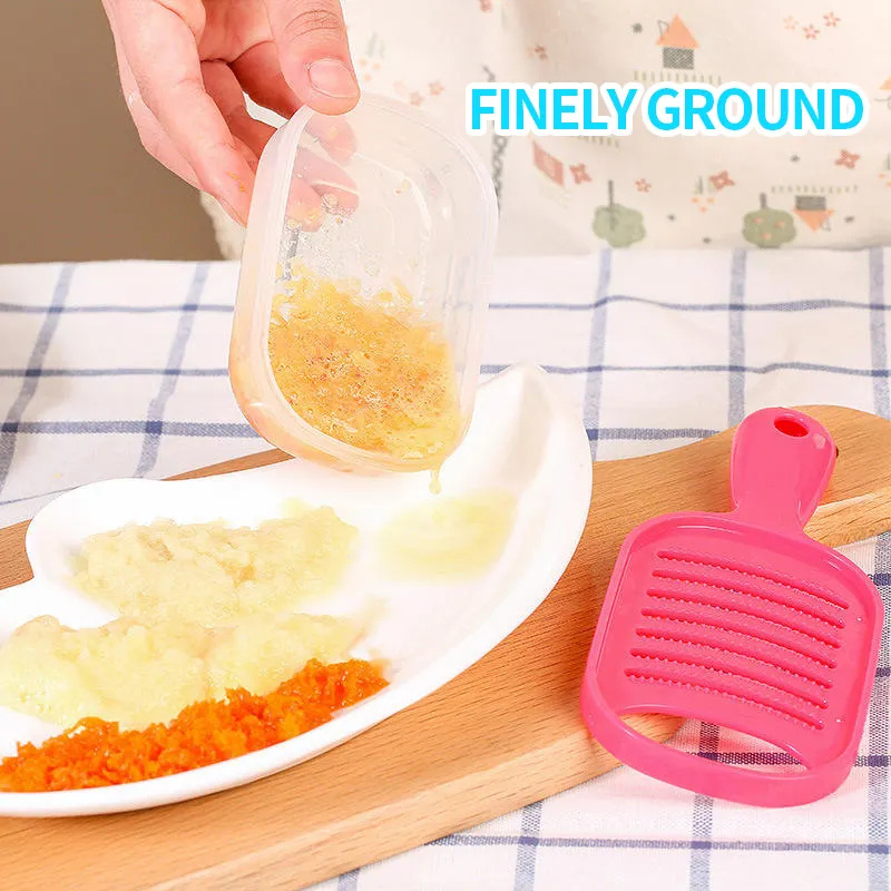 Manual Vegetable Chopper Garlic Grinder Zester Potato Masher Cheese Grater Grinder with Container