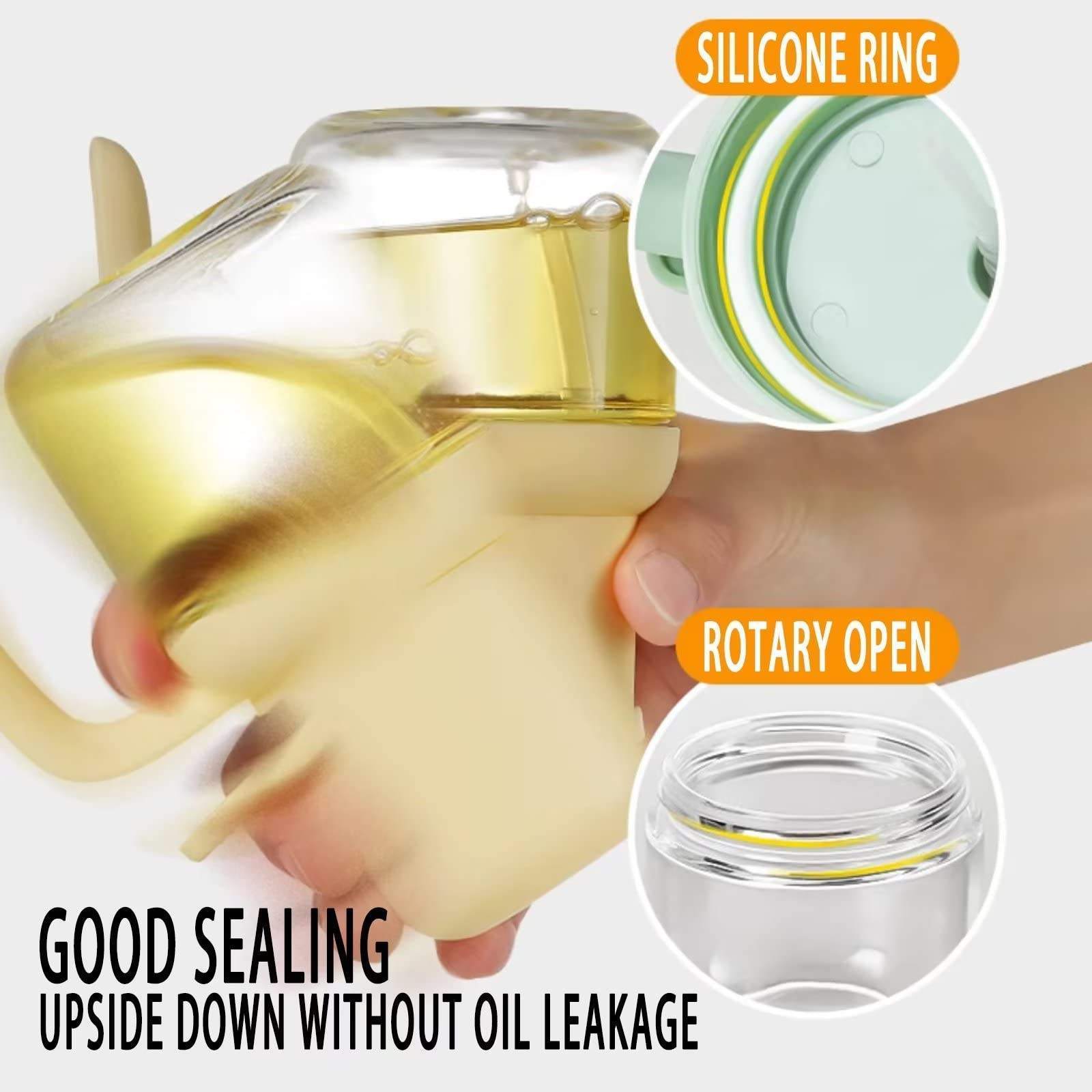 180ML Olive Oil Mister Sprayer Bottle for Cooking Air Fryer Glass Oil Dispenser Spray for BBQ Baking Salad