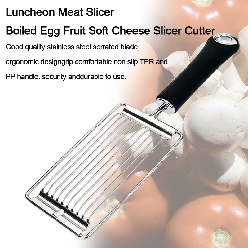 Handheld Boiled Eggs Slicer Tomato Cutter Veggie Chopper Stainless Steel Manual Vegetable Graters Slicers with Handle