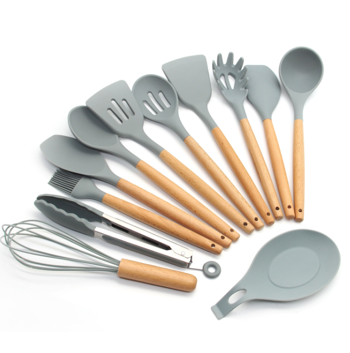 11pcs Silicone kitchen utensils kit silicone utensilios de cocina cooking utensils for kitchen accessories